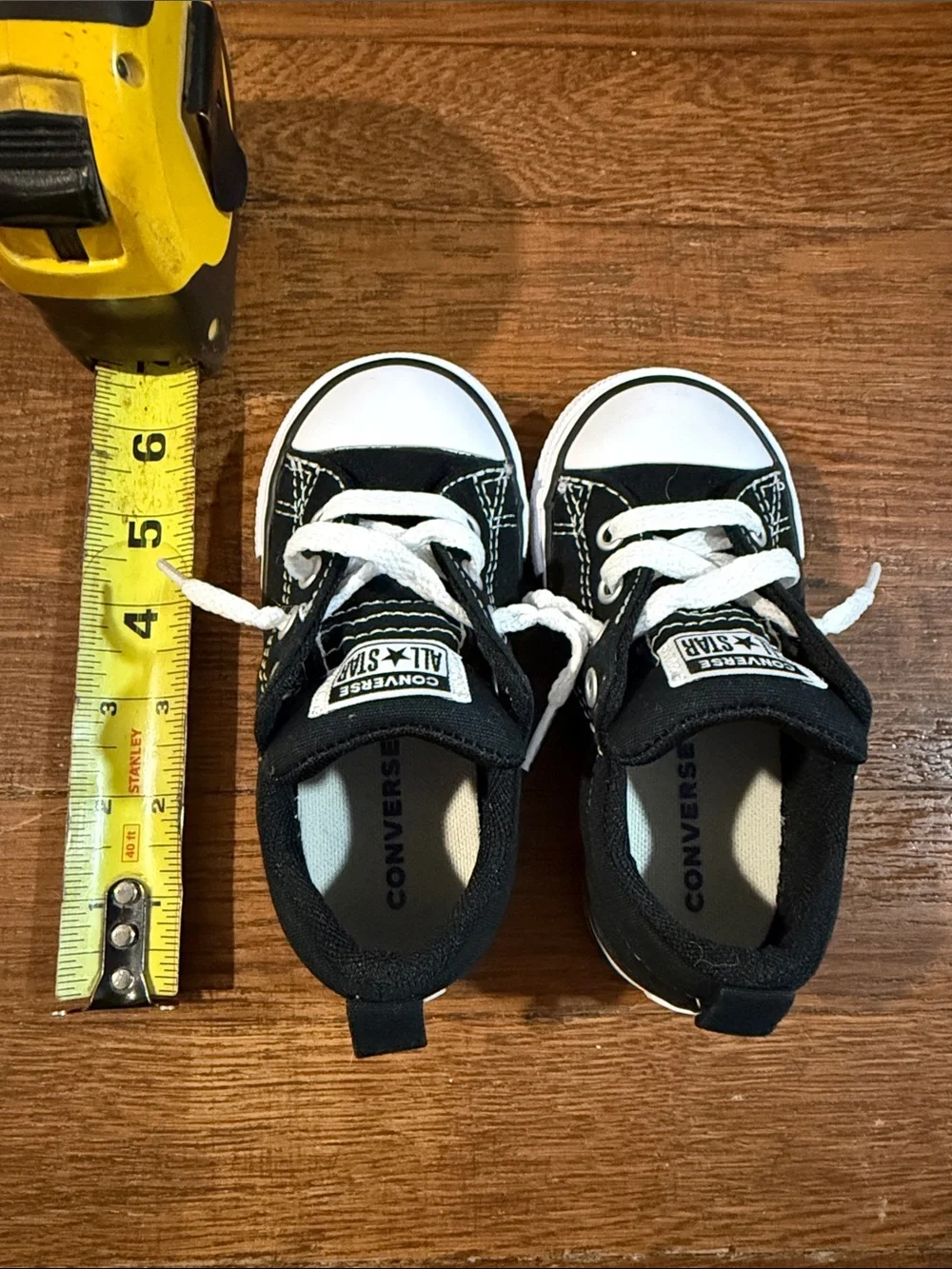 Converse Kids Black and White Low Top Sneakers